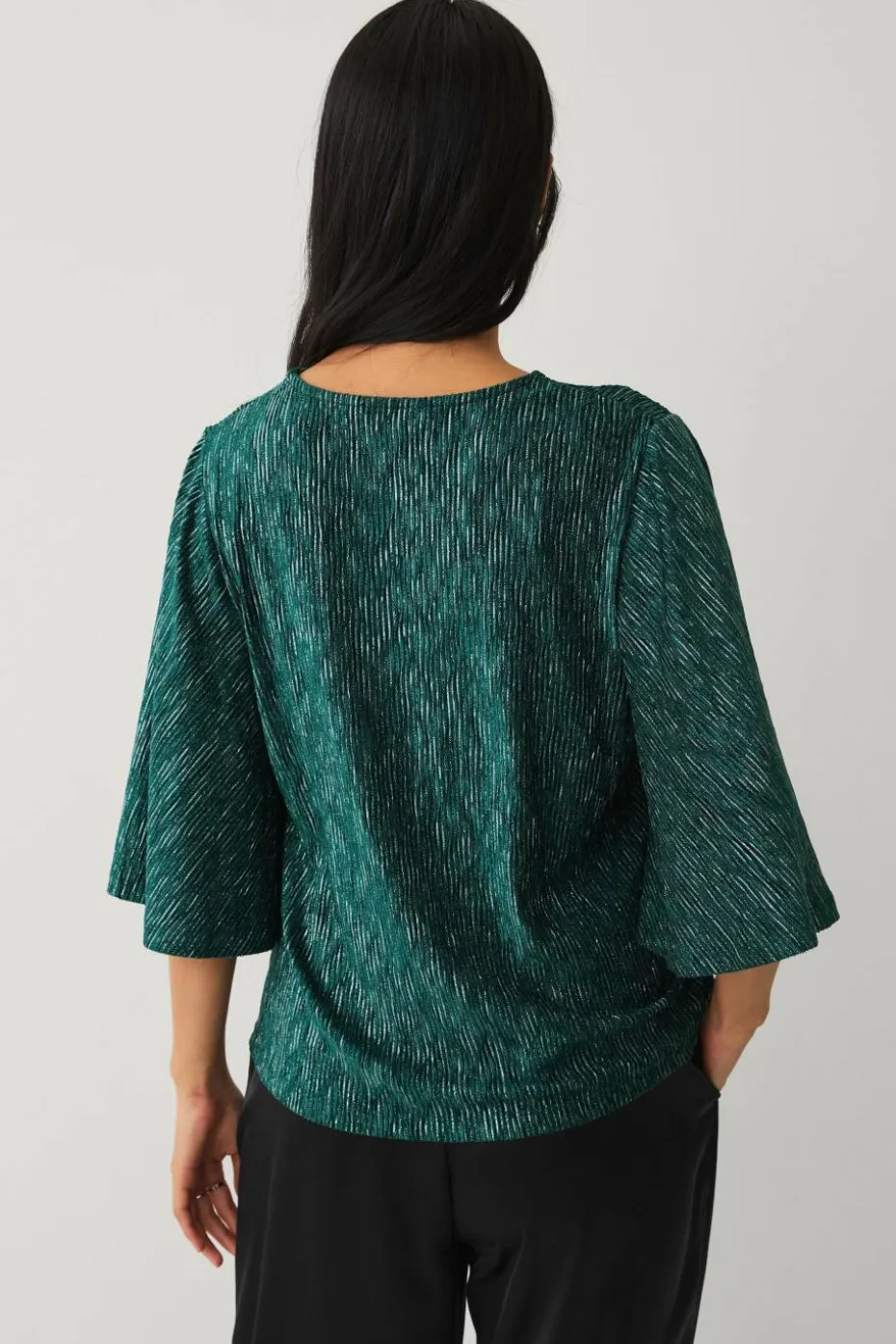 Ellos Collection Topp med drapert volangermet