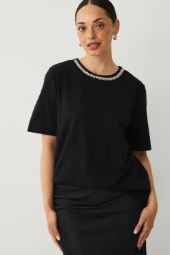 Ellos Collection Topp med rhinestones