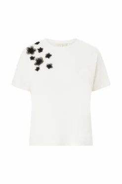 Ellos Collection Topp med blomsterapplikasjoner