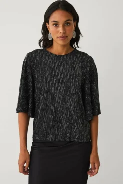 Ellos Collection Topp med drapert volangermet