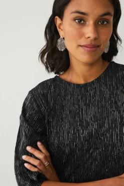 Ellos Collection Topp med drapert volangermet