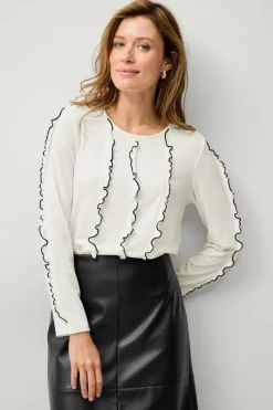 Ellos Collection Topp med volangdetaljer