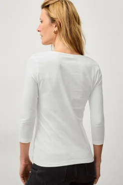 Ellos Collection Topp med dyp utringning og 3/4 ermer