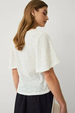 Ellos Collection Topp med draperte volangermer