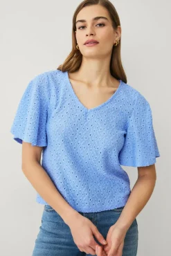 Ellos Collection Topp med draperte volangermer