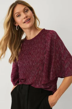 Ellos Collection Topp med drapert volangermet