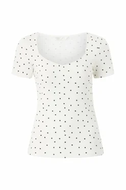 Ellos Collection Topp med hjerteformet hals