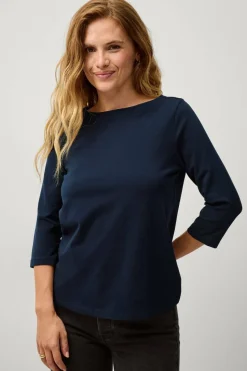 Ellos Collection Topp med båthals og 3/4 ermer