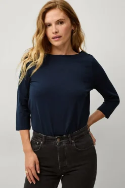 Ellos Collection Topp med båthals og 3/4 ermer