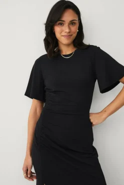 Ellos Collection Trikotkjole med drapering
