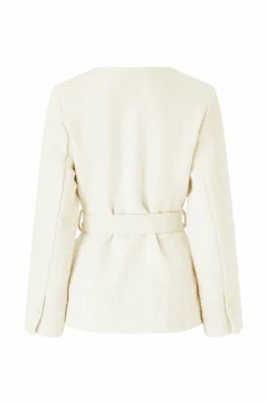 Ellos Collection Tweedjakke med knytbart belte