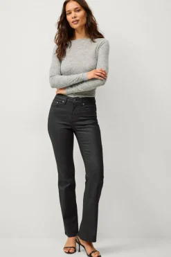 Ellos Collection Utsvingte jeans med belagt overflate