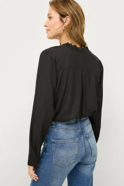 Ellos Collection Viskosebluse med volangedetaljer