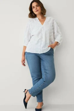 Ellos Plus collection Bluse med 3D-blomster