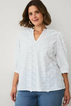 Ellos Plus collection Bluse med 3D-blomster