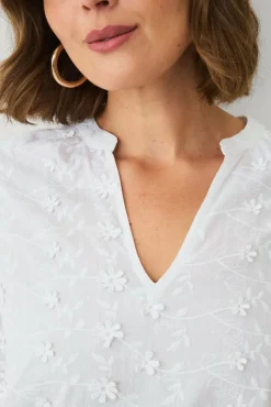 Ellos Plus collection Bluse med 3D-blomster