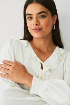 Ellos Plus collection Bluse med volang