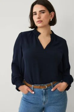Ellos Plus collection Bluse med v-formet utringning