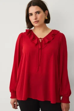 Ellos Plus collection Bluse med volang