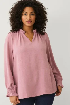 Ellos Plus collection Bluse med v-formet utringning