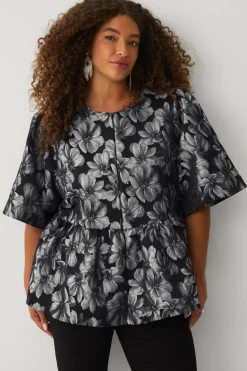 Ellos Plus collection Bluse med puffermer