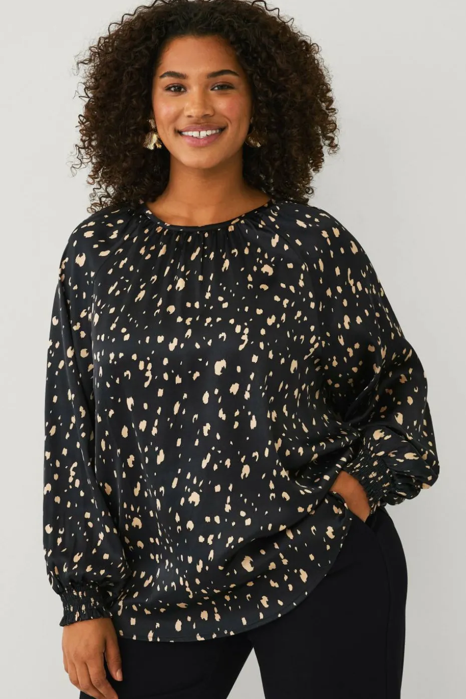 Ellos Plus collection Bluse i sateng