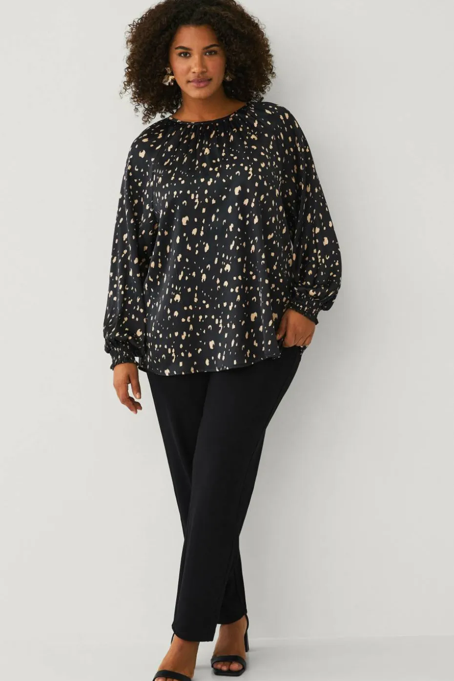 Ellos Plus collection Bluse i sateng