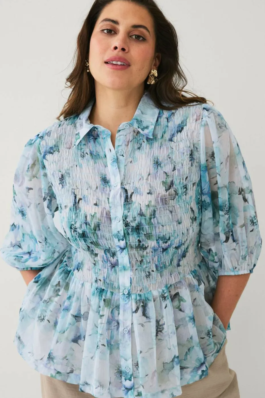 Ellos Plus collection Bluse med smock