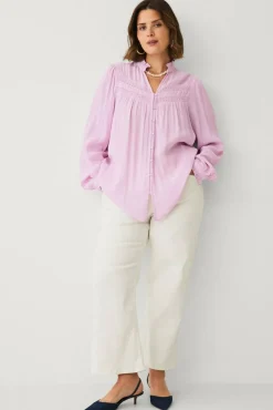 Ellos Plus collection Bluse med blondedetaljer