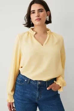 Ellos Plus collection Bluse med v-formet utringning