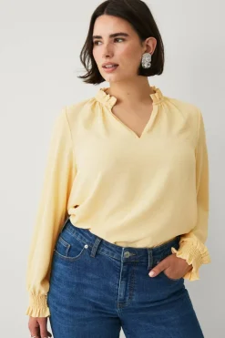 Ellos Plus collection Bluse med v-formet utringning