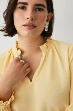 Ellos Plus collection Bluse med v-formet utringning