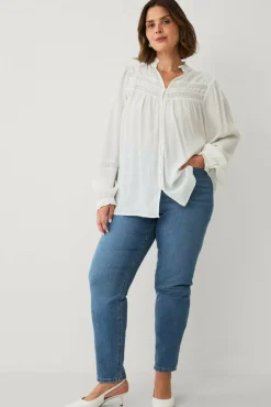 Ellos Plus collection Bluse med blondedetaljer