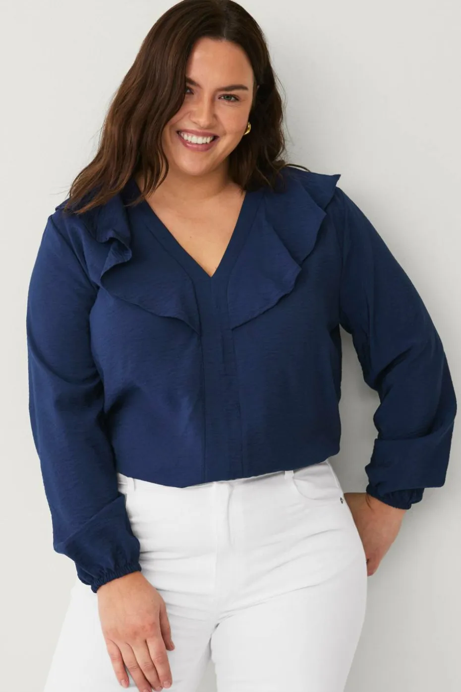 Ellos Plus collection Bluse med volanger