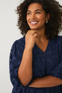 Ellos Plus collection Bluse med v-formet hals