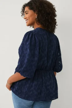 Ellos Plus collection Bluse med v-formet hals