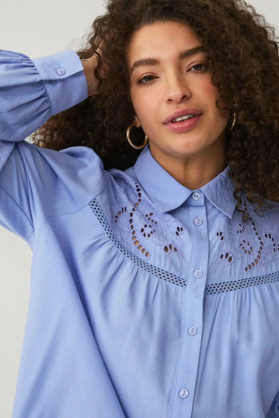 Ellos Plus collection Bluse med hullbroderier