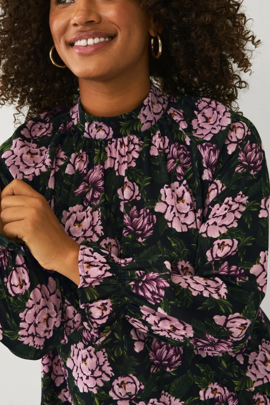 Ellos Plus collection Chiffongbluse med volanger