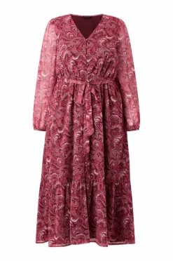 Ellos Plus collection Chiffonkjole med volanger