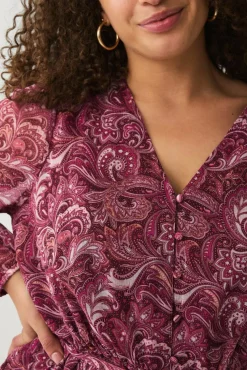 Ellos Plus collection Chiffonkjole med volanger