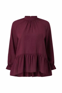 Ellos Plus collection Chiffongbluse med volanger