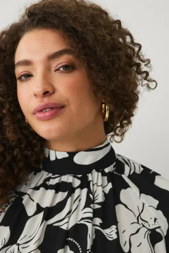 Ellos Plus collection Chiffongbluse med volanger