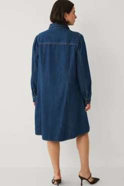 Ellos Plus collection Denimkjole med puffermer