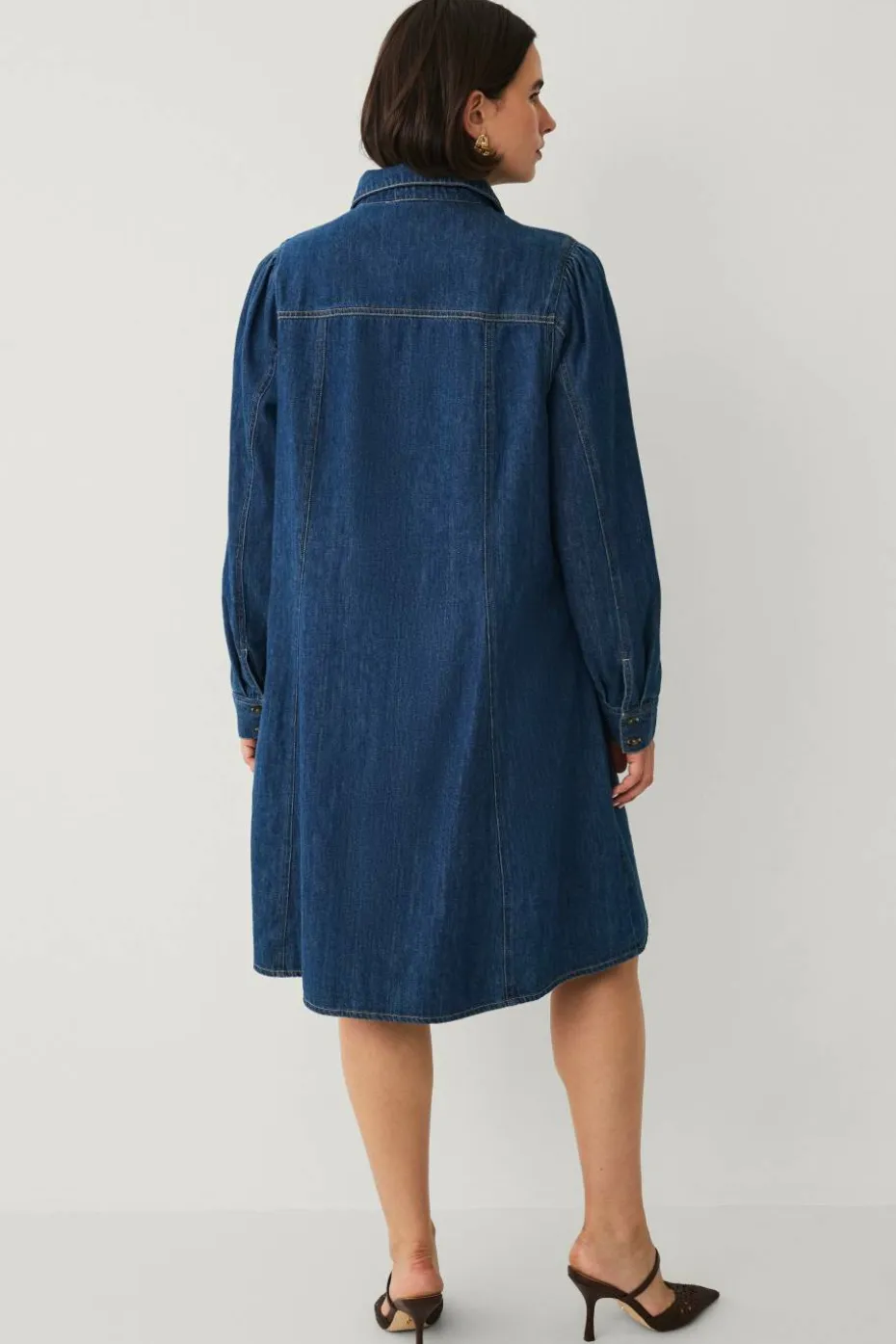 Ellos Plus collection Denimkjole med puffermer