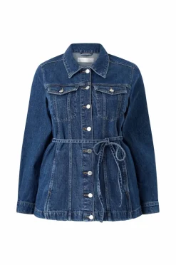 Ellos Plus collection Denim jakke med knytbart belte