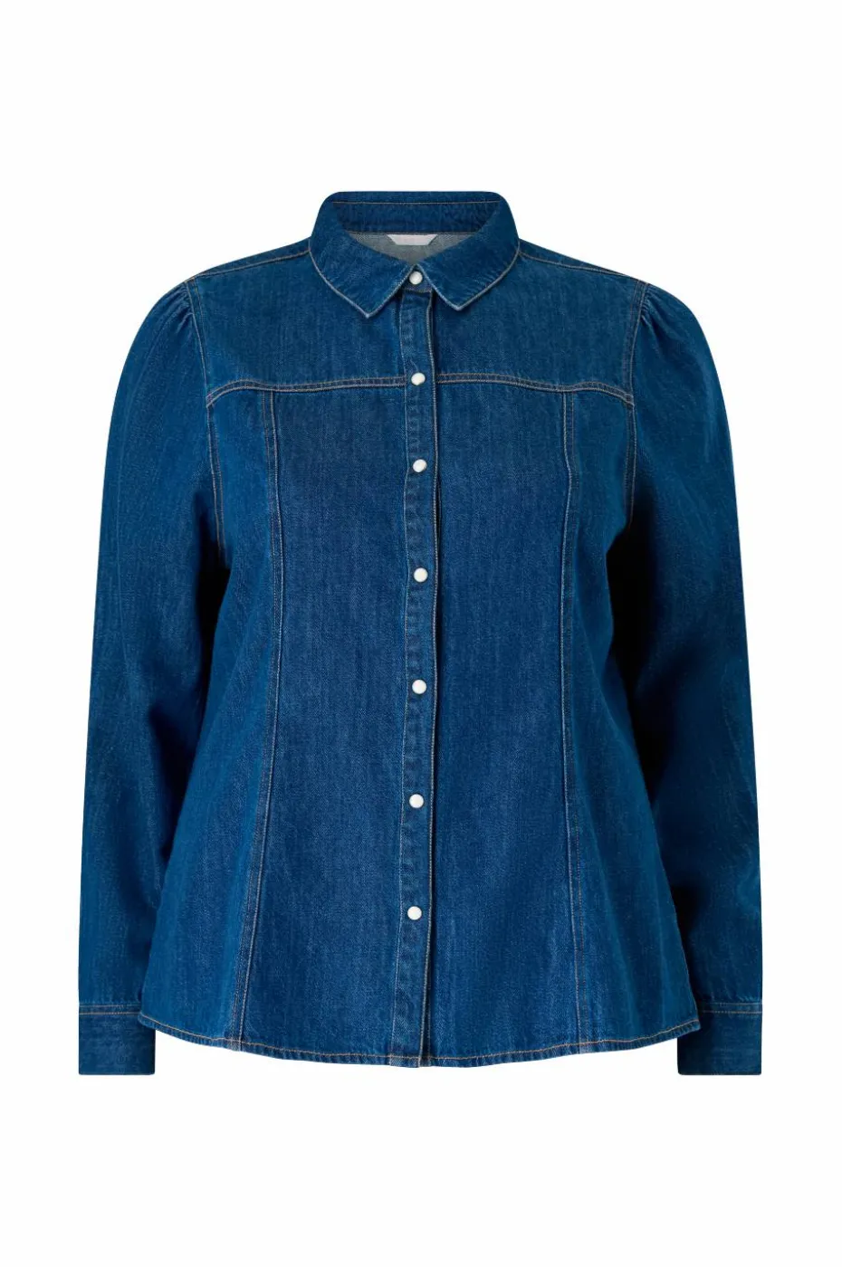 Ellos Plus collection Denimbluse med bobleermer