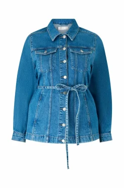 Ellos Plus collection Denim jakke med knytbart belte