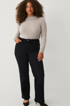 Ellos Plus collection Jeans med vide ben og høy midje
