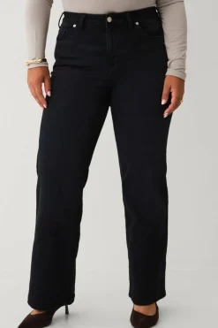 Ellos Plus collection Jeans med vide ben og høy midje