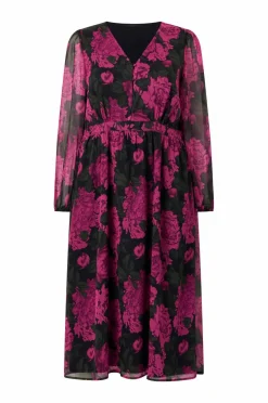 Ellos Plus collection Kjole i chiffon med bobleerme